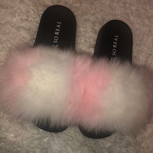 GSUWOO Fur Slippers size 7
